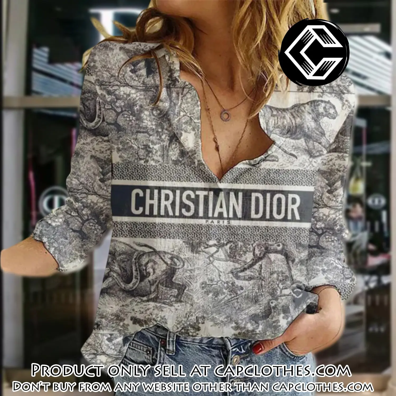 Dior luxury women casual shirt linen shirt wcs1007 cc0057956